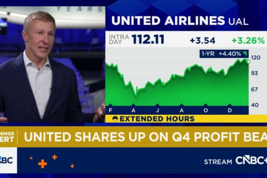 联合航空上调盈利预期 称2026年开局强劲
