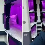 我体验了航空经济舱的床位服务，乘客需支付500美元使用。‘Skynest’如何运作，我是否会预订？