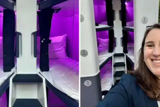 我体验了航空经济舱的床位服务，乘客需支付500美元使用。‘Skynest’如何运作，我是否会预订？