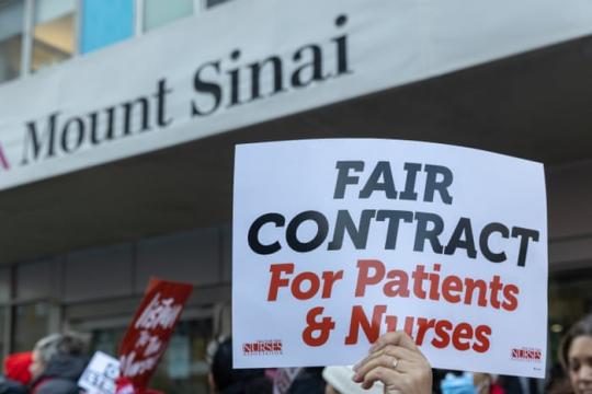 纽约市数千名护士因合同争议计划周一罢工