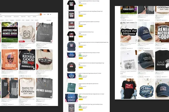 明尼阿波利斯枪击案后数小时内 Renee Nicole Good 相关商品在电商平台激增