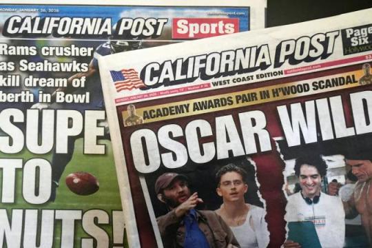 《加州邮报》正式上线 纽约小报风格进军西海岸