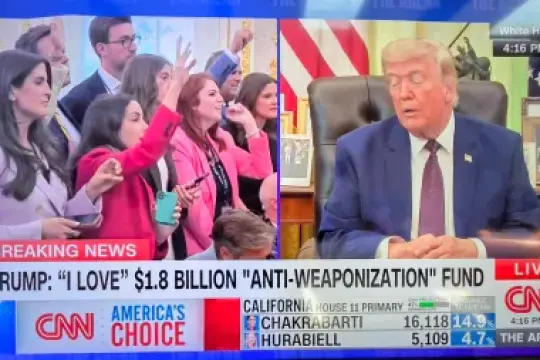 唐纳德·特朗普再次抨击CNN，批评凯特兰·柯林斯不笑