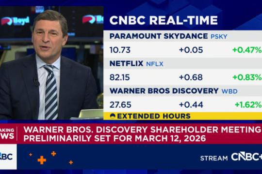 派拉蒙上调对华纳兄弟探索收购方案结构 未改变每股30美元报价