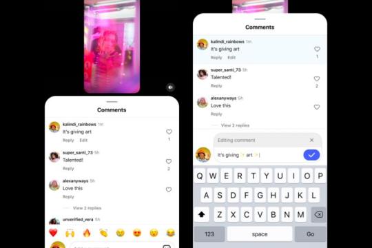 Instagram推出评论编辑功能 限时15分钟内可多次修改