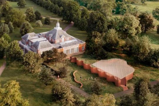 2026年蛇形亭公布设计方案：弯曲砖墙与林下光影构成单一材质空间