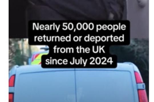 英国内政部TikTok账号发布驱逐与突袭视频引发争议，被批将“暴行”包装成“点击诱饵”