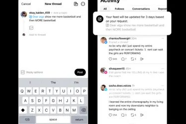 Threads 推出“Dear Algo”功能 支持用户临时调整信息流内容