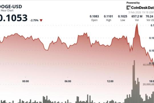 狗狗币跌近7%，风险规避与衍生品投机加剧抛压