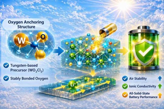 氧锚定结构让固态电池在空气中更稳定并实现更快充电