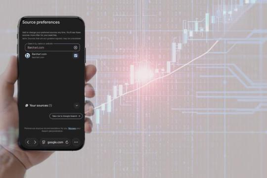谷歌上线“首选来源”功能 用户可将Barchart设为优先财经资讯渠道