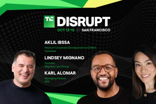 TechCrunch Disrupt 2026聚焦并购：Coinbase、M13与Mignano律师集团高管将同台探讨早期战略