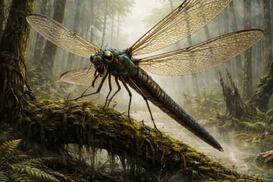 研究称石炭纪巨型蜻蜓状昆虫体型或非由高氧环境决定