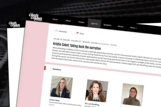 卷入冷玩乐队“亲吻摄像头”风波的人力资源高管将出席危机传播会议演讲