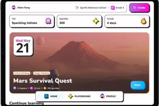前谷歌团队推出儿童互动式AI学习应用 Sparkli