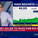 巴里·迪勒旗下People公司提出48.30美元/股现金收购MGM度假村