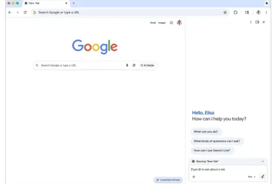 谷歌强化Chrome与Gemini整合 推出侧边栏与自动任务代理功能