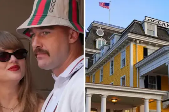 我在泰勒·斯威夫特传闻中的婚礼场地用餐，感觉宛如童话世界，但对星光熠熠的庆典来说显得小巧