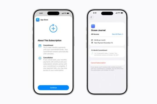 苹果在App Store推出绑定一年期承诺的月度订阅选项
