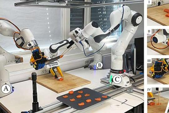 三臂“Sashimi-Bot”学会像专业厨师一样切割并端上鱼片