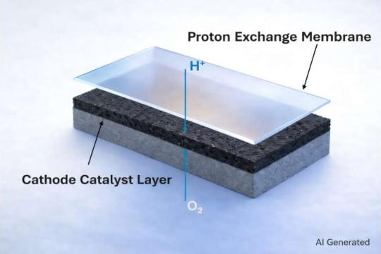 研究揭示质子交换膜燃料电池功率损失关键源头：膜-电极界面