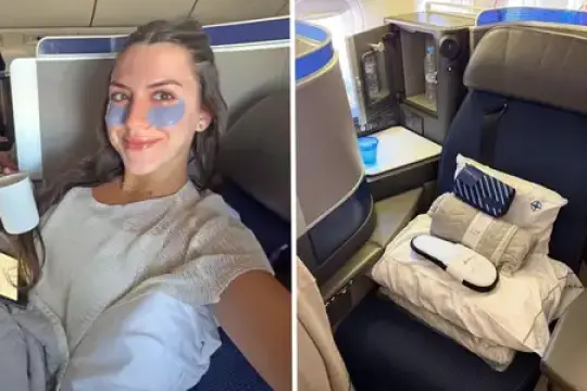 我乘坐联合航空Polaris商务舱飞行8小时，平躺座椅比我自己的床还舒服