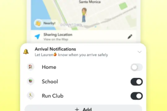 Snapchat上线“抵达通知”功能 支持自动告知已到达目的地