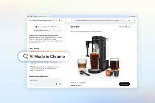 Google 更新 Chrome「AI 模式」：支持跨页面、跨多标签的对话式搜索