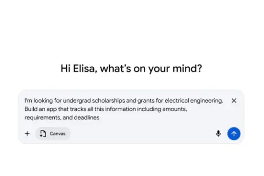 谷歌在美全面开放Gemini“AI模式画布”功能 支持在搜索中创建应用与项目