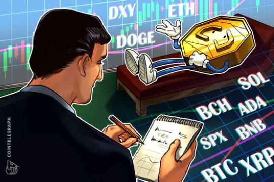 价格预测：比特币与主要加密资产技术走势观察（SPX、DXY、BTC、ETH、BNB、XRP、SOL、DOGE、ADA、BCH）