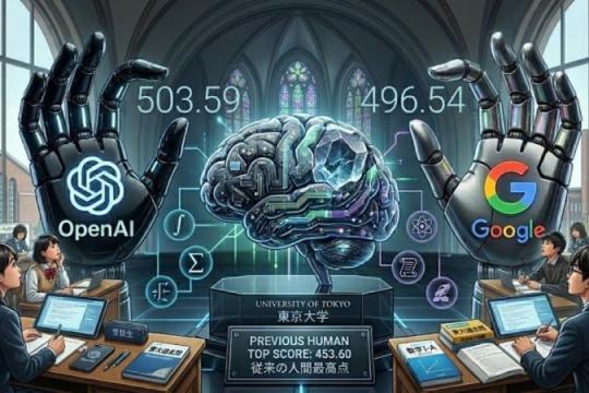 ChatGPT与Gemini在东大理三“超越状元”　LifePrompt实测：数学科目频频拿满分