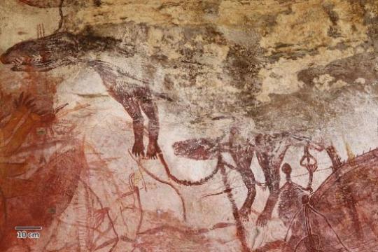 澳大利亚北部发现新增塔斯马尼亚虎与塔斯马尼亚恶魔岩画