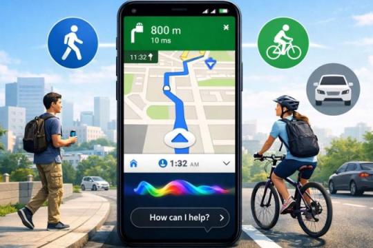 Google 将 Gemini 导航从“车载限定”扩展到步行与骑行，在 Google 地图中即可使用