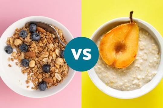 燕麦片与格兰诺拉麦片：卡路里、糖分和纤维含量哪个更优？
