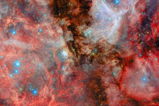 哈勃望远镜拍摄大麦哲伦云中N159恒星形成区域新图像
