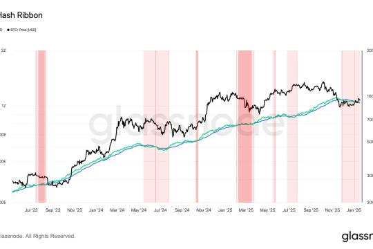 比特币网络哈希率较10月高位回落约15%，矿工压力持续近两个月