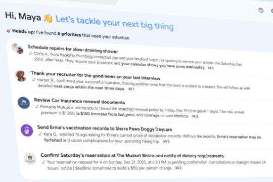 Google 在 Gmail 推出个性化 AI 收件箱并扩展多项智能功能