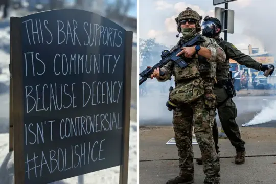 美国多地餐饮业者公开反对ICE后遭骚扰与差评：标牌被毁、生意承压