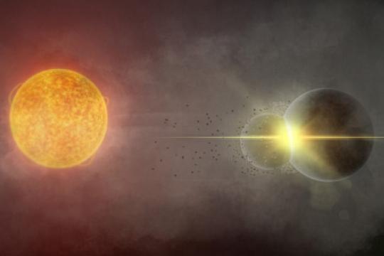 天文学家观测到疑似灾难性行星碰撞后遗迹