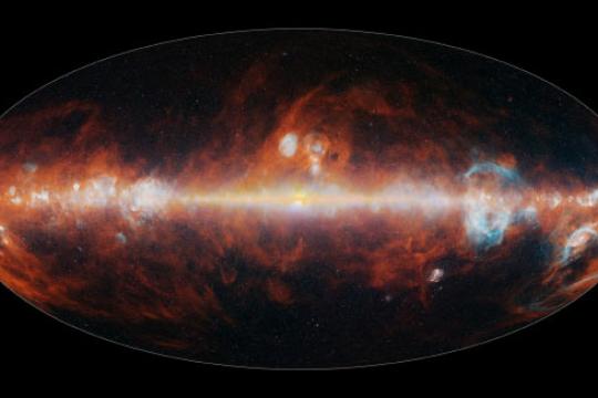 NASA SPHEREx 望远镜完成首张涵盖 102 种红外波长的全天空图谱