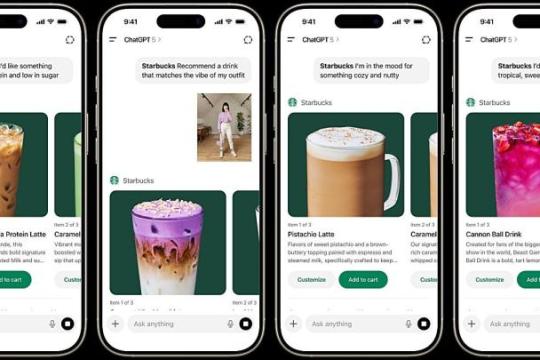 星巴克在 ChatGPT 上推出官方应用测试版：从心情、偏好到照片，帮你选好一杯饮品