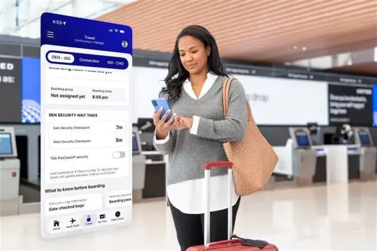 联合航空移动应用新增TSA安检等待时间等多项功能