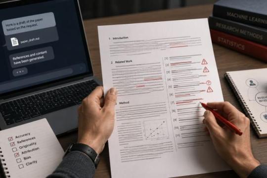 arXiv 明确生成式 AI 论文投稿责任：未核查 LLM 输出可被禁投一年